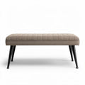Housse de canapé grijs stof 120 x 60 x 45 cm met zwarte metalen poten