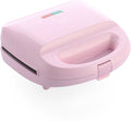 GreenChef - 3-in-1 Panini, wafel en croque machine - verwisselbare platen - roze - PFAS-vrij(Pink)