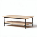 Lichtgewicht salontafel van hout met metalen frame 120 x 60 x 40cm
