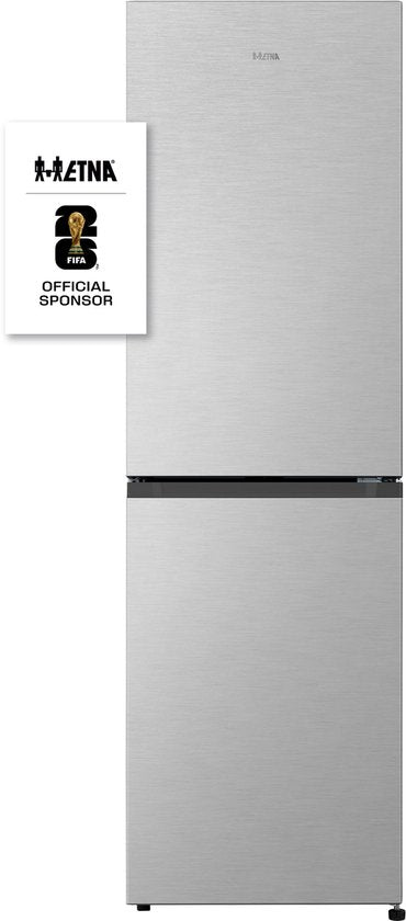 ETNA KCV282NRVS - Vrijstaande Koel vriescombinatie - 182 cm - RVS - No Frost - Extra groot Vriesvak - 50/50(Roestvrijstaal)