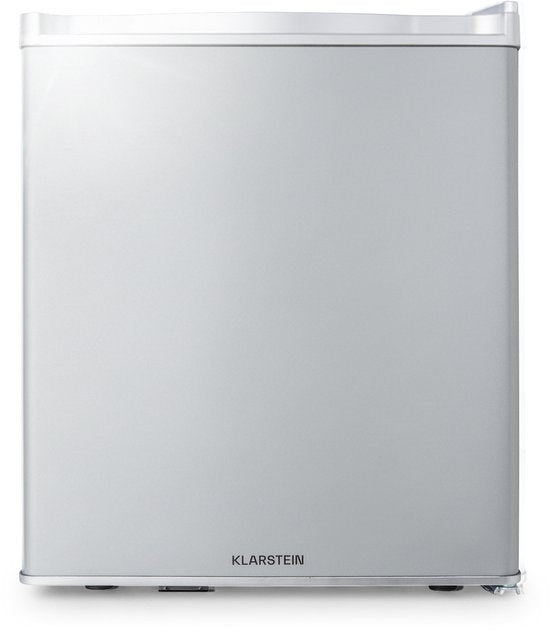 Klarstein mini-koelkast voor kamers, mini-koelkast voor drankjes, snacks  cosmetica, kleine minibar, koelkast klein  stil, flexibele schappen, kleine skincare koelkast 5-22°C, 38L(Zilver)