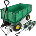 Tectake tectake®- Heavy Duty bolderwagen - Transportkar XXL - Opvouwbaar, gevoerde handgreep - Draagvermogen 550 kg - Koppeling voor opzetstukken - Ideaal voor tuinieren of kamperen