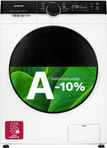 Inventum VWM8010W Wasmachine - 8kg - 1400 toeren - Energielabel A-10% - Stoomfunctie - Wit(Wit/zwart)