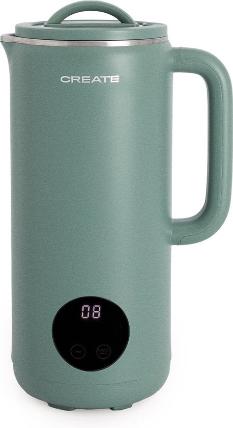 ‎CREATE CREATE - Sojamelk maker - Multifunctionele machine - 850 ml - Soepmaker - Notenmelk maker - Timer 12 uur - Sage - VEGAN MILK MAKER STUDIO(Sage)